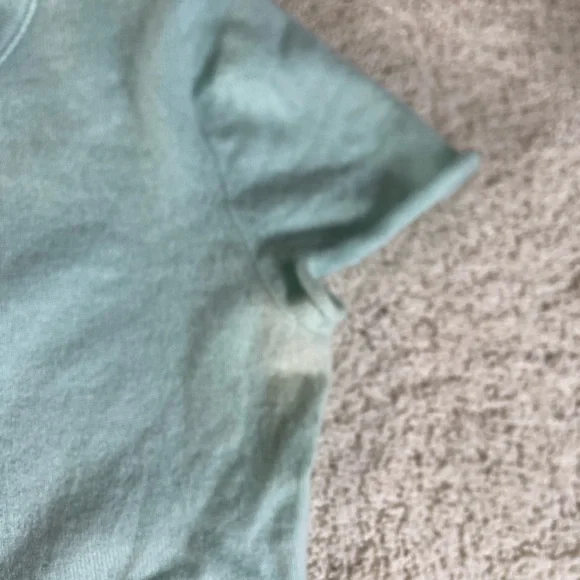 J. Crew Mint Green Cashmere Short Sleeve Tee S - Picture 6 of 10